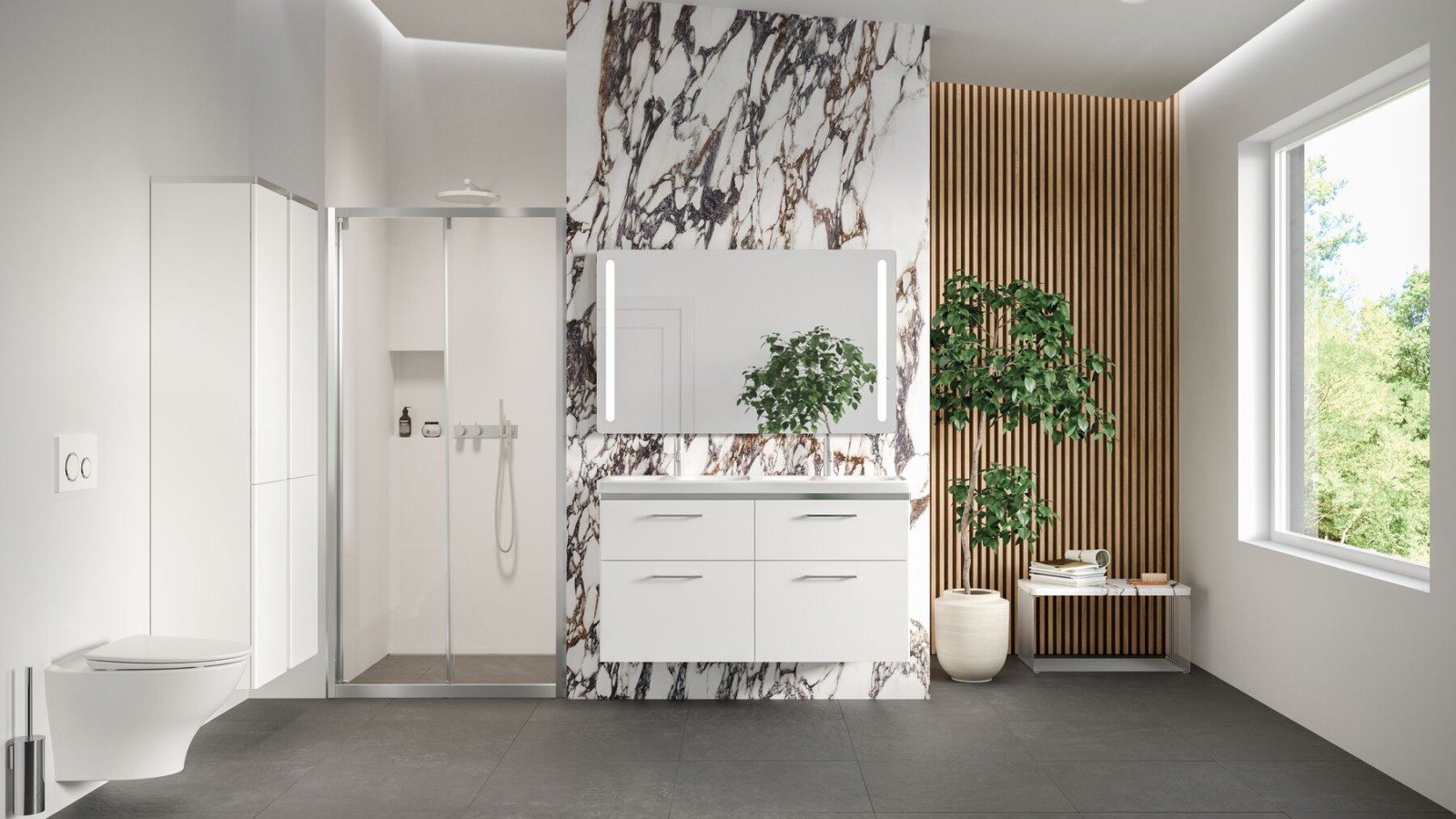 Baderom i nordisk stil Baderom i nordisk stil