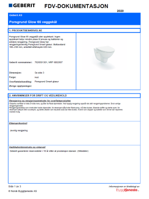 FDV_Porsgrund Glow 65 veggskål FDV_Porsgrund Glow 65 veggskål