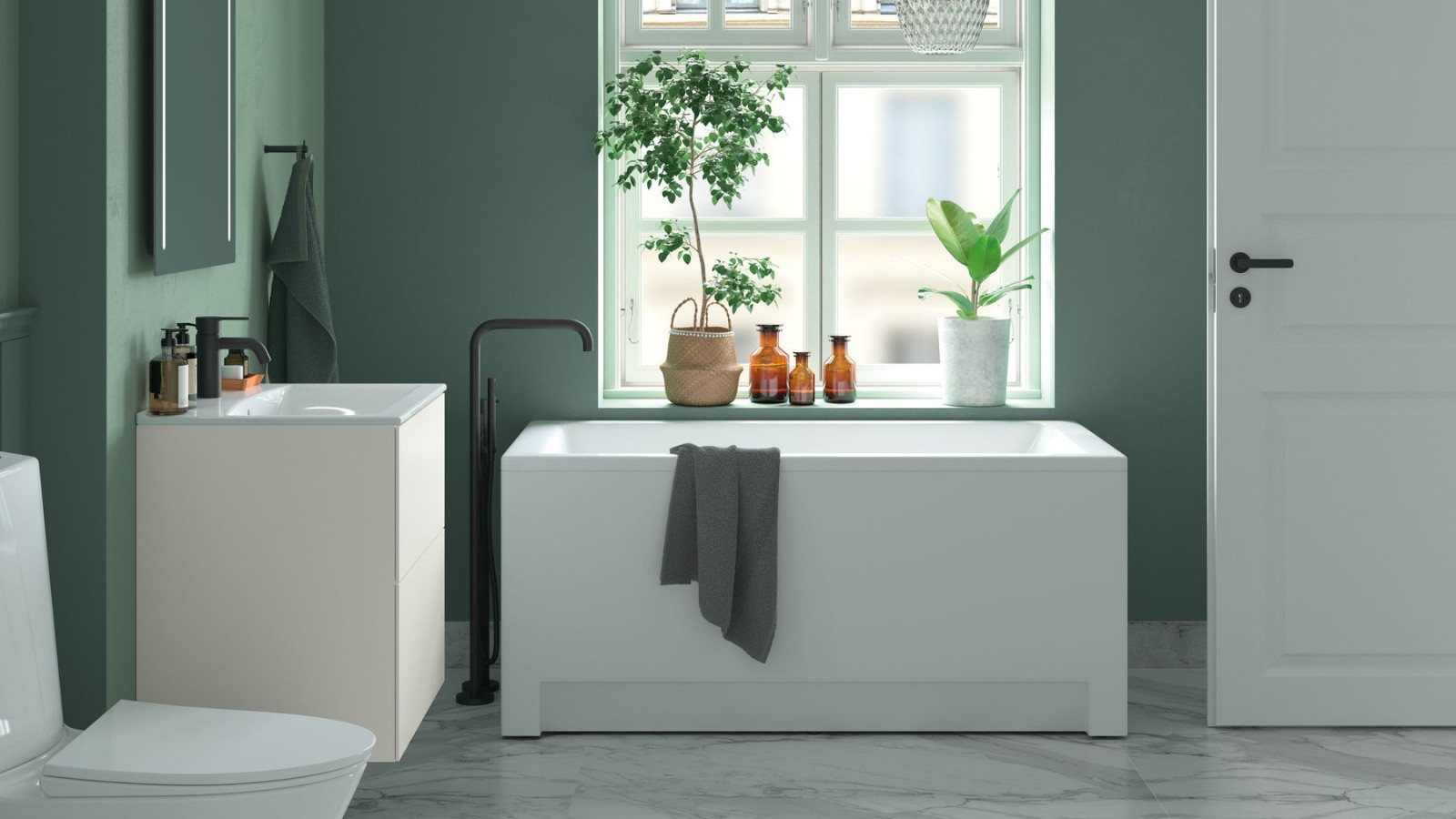 Baderom i nordisk stil Baderom i nordisk stil