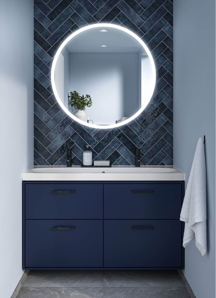 Blått og svart bad Blått og svart bad