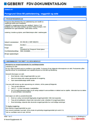 FDV_Porsgrund Glow 68 veggskål pakkeløsning FDV_Porsgrund Glow 68 veggskål pakkeløsning