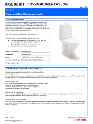 FDV_Porsgrund Glow Rimfree gulvtoalett FDV_Porsgrund Glow Rimfree gulvtoalett