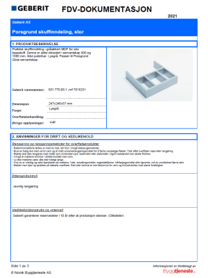 FDV_Porsgrund Glow skuffinndeling underskap, 501.770.00.1 FDV_Porsgrund Glow skuffinndeling underskap, 501.770.00.1