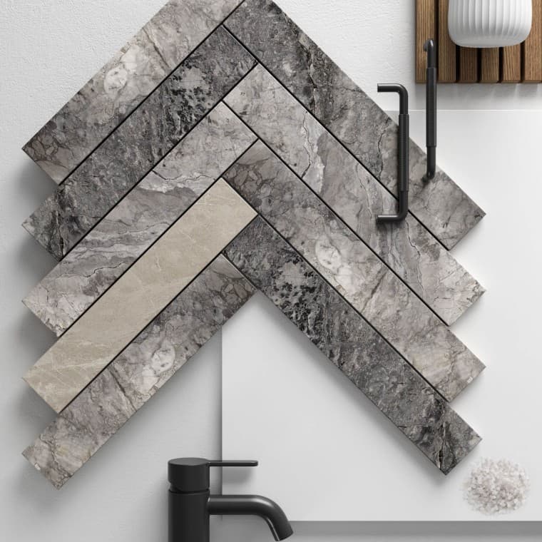 Bad i grått og sort Bad i grått og sort