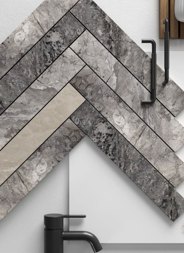 Moodboard grå og svart metall